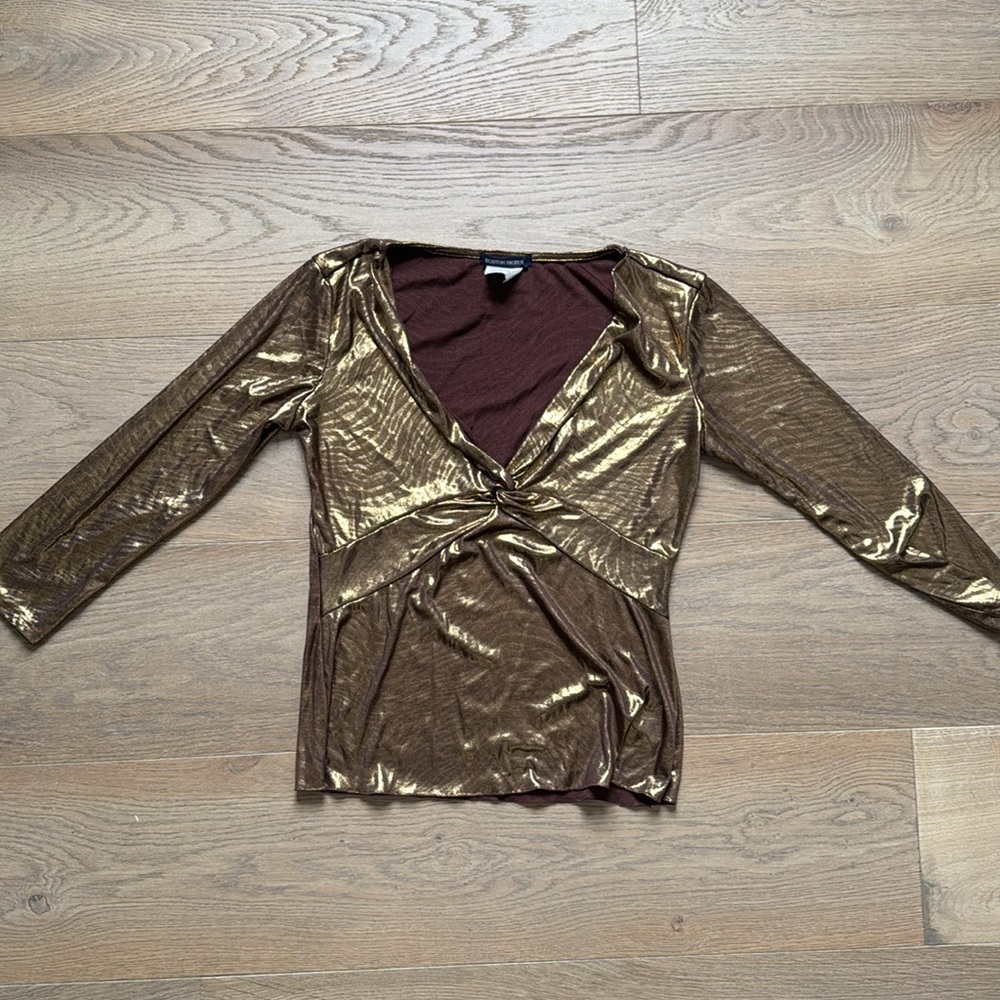 Shimmery Gold and Brown Top